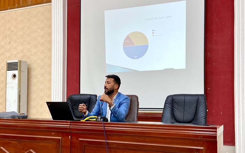 كلية التربية الاساسية تنظم ورشة عمل بعنوان ( العمل الوظيفي لخريجات رياض الاطفال بين الحكومي والاهلي ) 